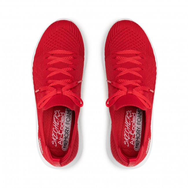 Skechers 13356 Red. Ultra Flex 2.0 Flash Illusion. rød dame sneaker, slip in. Ultra let. -