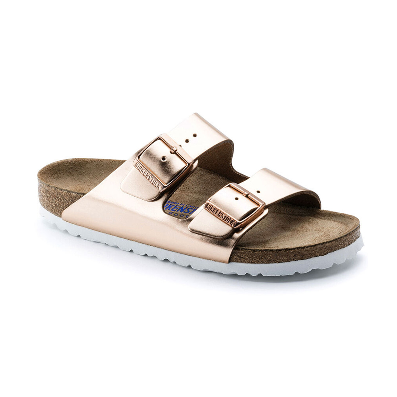 Birkenstock SFB 952091 LENA. Flot rosa metallic sandal i klassisk look - 2 spænder. - Nyegaardsko.dk
